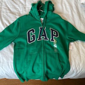 A GAP Factory Green Zip up Hoodie, Size US Small